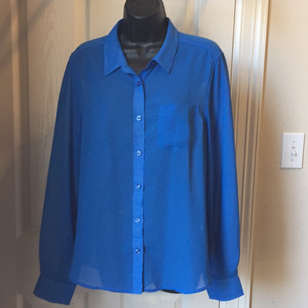 Blue American Eagle Sheer blouse